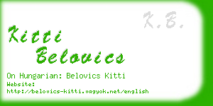 kitti belovics business card